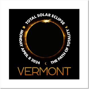 VERMONT Total Solar Eclipse 2024 American Totality April 8 Posters and Art